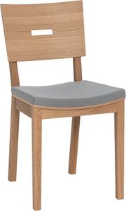 Stuhl gepolstert, Eiche massiv, Farbe: Eiche - Abmessungen: 86 x 43 x 50 cm (H x B x T)