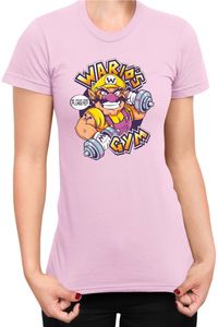 Wario Gym koszulka damska Super Mario Bros Luigi Bowser , Lady  S / Jasnoróżowy