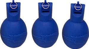 Birnenpfeife / Handpfeife Hygienisch blau - 3er-Set