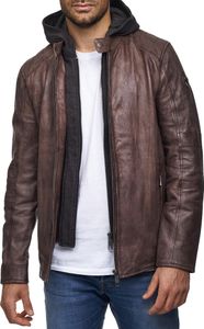 Tazzio Herren Lederjacke Two-in-One Style 19710 Braun S