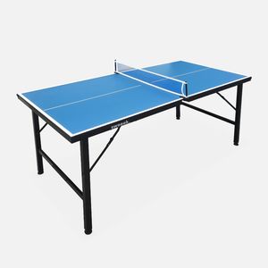 sweeek - INDOOR Mini-Tischtennisplatte 150x75cm + Zubehör - Blau