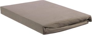 BH Jersey TD Spannbettlaken für Topper Taupe, Größe:180 x 200/220 cm