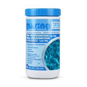 Marina Chlor Multitabs 200g - Pool Tabletten - Chlortabletten ( 1 x 1,2kg ) Multifunktion 5 in 1 - für Pools ab 25m³