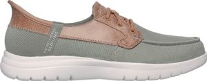 Skechers On-the-GO Flex - Palmilla Canvas/Kunstleder Damen Olive Bootsschuhe