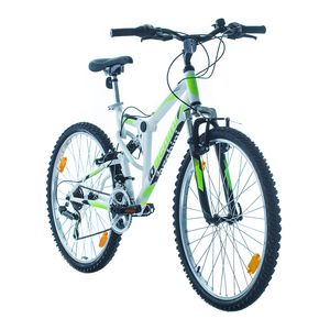 26 palcový horský bicykel s plným odpružením Shimano 18 rýchlostí, mládežnícky bicykel, vhodný od 155 cm