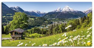 ARTland Leinwandbild Landschaft in den Bayerischen Alpen Größe: 60x30 cm