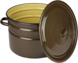 Emaille Topf 15L Kochtopf Universaltopf Suppentopf Induktion Fleischtopf Gastro braun Emaille Topf 15L Kochtopf Universaltopf Suppentopf Induktion Fleischtopf Gastro braun