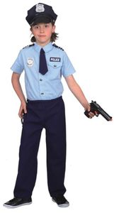 Polizei Kinderkostüm Polizist blau, Größe:128