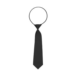 Oblique Unique Kinder Krawatte Schlips gebunden dehnbar - schwarz
