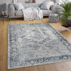 Teppich Wohnzimmer Flachgewebe Orient Marokkanisch Ornamente Vintage Waschbar Grösse 240x340 cm