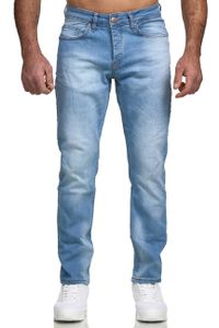 Elara Herren Jeans Slim Fit Hose Denim Stretch EL368D2 Hellblau-36W / 34L