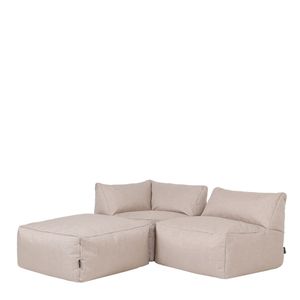 icon Tetra Sitzsack Outdoor Sofa, 2 Sitzer mit Hocker, Modulares Eck Sofa
