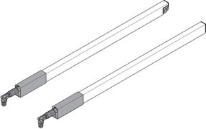 Blum TANDEMBOX Längsreling (oben), für Frontauszug, NL 350 mm, links/rechts, für TANDEMBOX intivo/antaro, für TANDEMBOX antaro, R9006 weissaluminium
