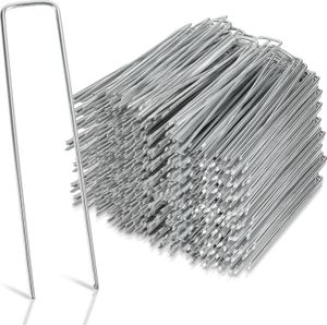 250 ks kolíkov Ø2,8 mm pozinkovaná oceľ 150x25 mm, kotva do zeme, odolná proti korózii, skosené konce, na plevelné rúno, plot