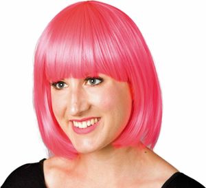 Foxy Pagenkopf-Perücke pink Karneval