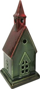 Świąteczny lampion ceramiczny HYTTE X zielony