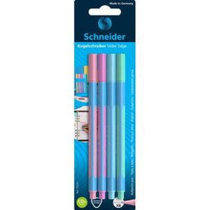 Dlhopis SCHNEIDER Slider Edge, XB, 4szt. pastel, blister