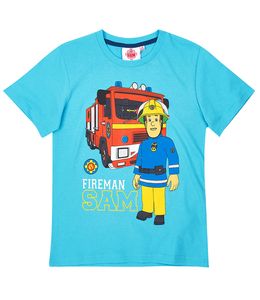 Rundhals T-Shirt Feuerwehrmann Sam Motiv