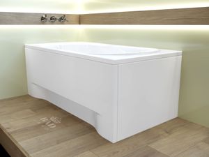 BADLAND Badewanne Rechteck Gracja 170x70 mit Acrylschürze, Füßen und Ablaufgarnitur GRATIS