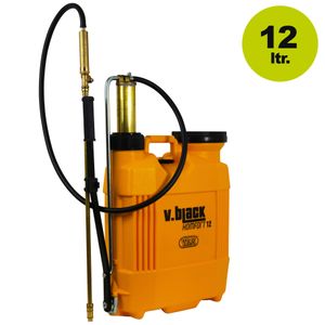 Handbetriebene Volpi 12 Liter Drucksprüher/Rückenspritze/Druckspritze mit Messing Metall-Pumpe, max. 3 bar Druck