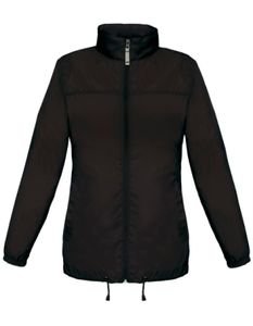 B&C Ladies Damen Windbreaker Jacke, Windjacke, Steppjacke - JW902 (50), Größe:XL, Farbe:Schwarz