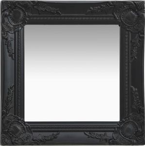Prolenta Premium - Wandspiegel im Barock-Stil 40x40 cm Schwarz