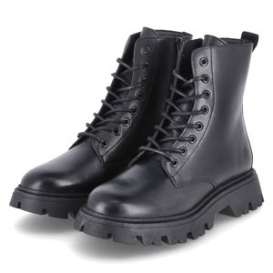 Apple of Eden Damen Stiefeletten/ Combat Boots ROMA 1 schwarz Glattleder Größe: 37