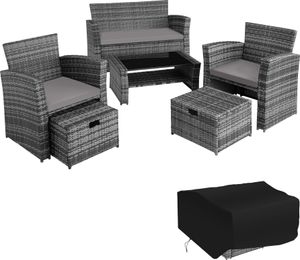 Rattan Sitzgruppe Modena für 4 bis 6 Personen