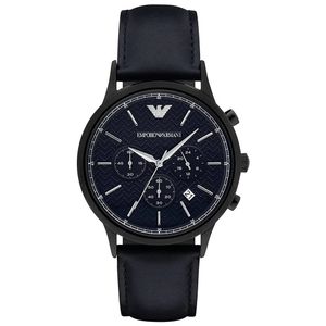 Emporio Armani AR2481 Chronograph Uhr Herrenuhr Leder Datum blau Emporio Armani AR2481 Chronograph Uhr Herrenuhr Leder Datum blau
