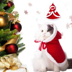 Melario Hund Katze Kostüm Weihnachten Umhang Verkleidung Kleidung für Katzen Anzug Größe: M