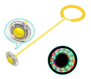 Hula hop noha skákacia lopta svietiaca LED žltá Hula hop noha skákacia lopta svietiaca LED žltá