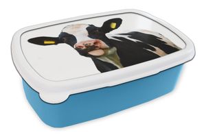 MuchoWow® Lunchbox Brotzeit Brotdose 17x11 cm Kuh - Schwarz - Weiß Kinder Brotzeitdose - Lunch - Kunststoff  - Brotbüchse - Sandwichbox - Lunchbox für Kinder