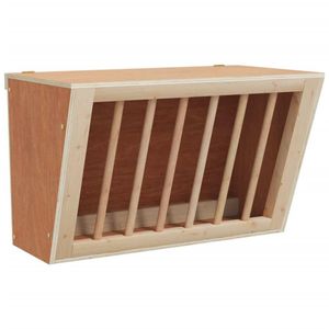 vidaXL Heuraufe für Kaninchen 37x18,5x23 cm Massivholz Tanne