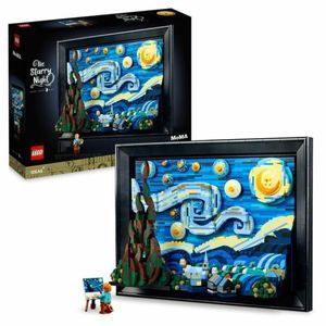 LEGO Ideas Vincent van Gogh – Sternennacht kreatives Bastelset für Erwachsene, einzigartige 3D-Wanddeko mit Künstler-Minifigur 21333