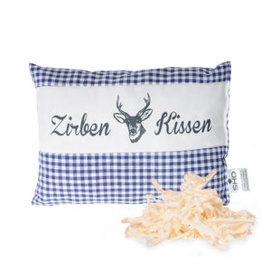 Zirbenkissen Blau Karo 26 x 19 cm