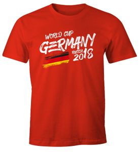 Herren Fan-Shirt Deutschland WM 2018 Fußball Weltmeisterschaft Trikot Flagge T-Shirt Fußball-Shirt Deutschland-Shirt Fan-Trikot Deutschland-Trikot Moonworks®  XXL