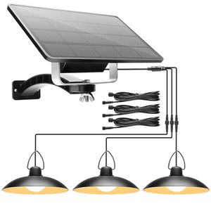 warmweiß-1 Solarpanel auf 3 Lampe-ONEWAY LED Solar Sensorleuchte Hängeleuchte, IP65 Wasserdicht Außenleuchte Solarlampen, Gartenbeleuchtung, Pendelleuchte Beleuchtung für Außen Shop Yard,