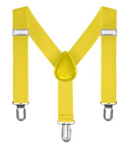 Kinderhosenträger Kinder Hosen Träger Stretch Y Form Style Clips Schmal Neon Bunt Farbig gelb