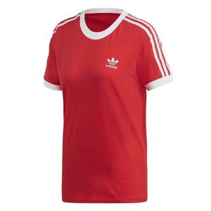 Adidas Originals Damen T-Shirt 3 STR TEE , Größe:34, Farben:lusred/white