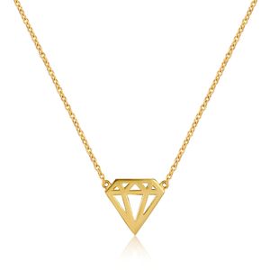 Silber - diamant - vergoldete silberkette