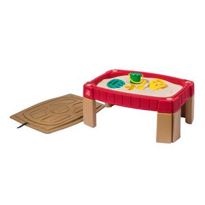 Step2 Naturally Playful Sandtisch | Plastik Sandkasten mit Deckel | Erhöhter Sandspieltisch