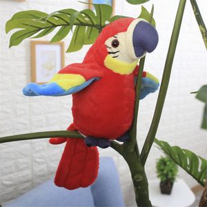 Sprechender Papagei Zum Lernen Von Papageien, Elektrisches PlüSch, Wiederholt Das, Was Sie Sagen, Papagei Mit FlüGeln, Interaktive Puppe FüR Kinder (Rot)