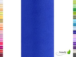 9m Rolle Tüll 15cm, Farbauswahl:blau 352 / königsblau / royalblau