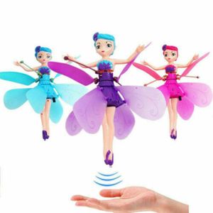 Mädchen Fliegendes Spielzeug USB Fliegende Kleine Fee Levitation Fernbedienung Induktionsflugzeug Spielzeug-Lila