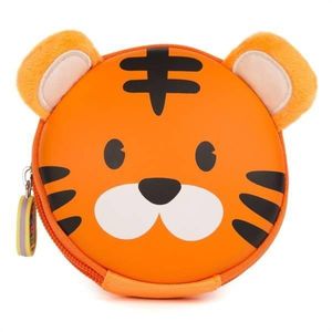 boppi Tiny Trekker Kinder Schlüssel Reise Beutel Münzen Handtasche Mini Reise Geldbeutel Schlüsseltasche Reißverschluss Unterarmtasche - Tiger