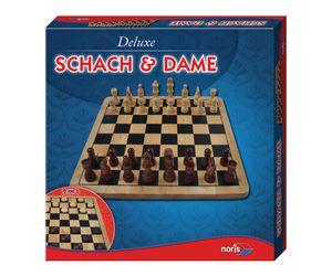 Noris Spiele Deluxe Holz - Schach & Dame; 606104577