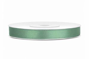 Geschenkband - Satinband uni - 25 m PartyDeco Farben allgemein: salbeigrün, Breite: 6 mm
