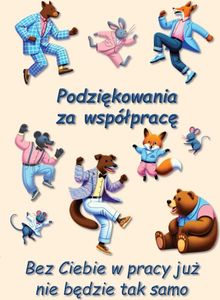 Kartka okolicznościowa Podziękowania za współpracę