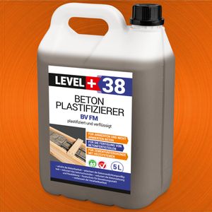 Beton-Zusatzmittel 5L Fliessmittel Betonverflüssiger Plastifizierer LEVEL+ RM38