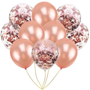 Oblique Unique Konfetti Luftballon Set 10 Stk Geburtstag Hochzeit JGA champagner
